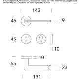 Zamak recessed door handle Ronse