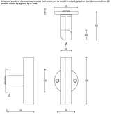 Zamak handle on a rosette Recas