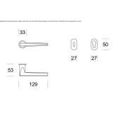 Door handle in die-cast aluminum Wicklow