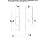 Chrome-plated brass door handle with lock Malvik