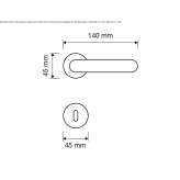 Zamak recessed door handle Ronse