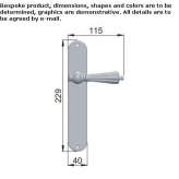 Recessed metal door handle Toukley