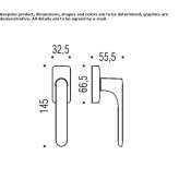 Zamak handle on a rosette Riosucio