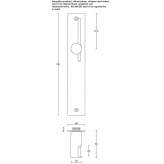 Porcelain door handle on a rosette with a lock Yesa