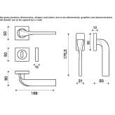 Chrome-plated brass door handle with lock Oldrisov