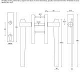 DK window handle made of stainless steel and wood with a lock Cesvaine