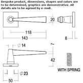 Stainless steel pulling handle Dikbiyik