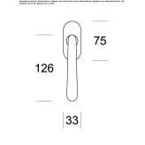 Handle on a rosette with a lock Fernley