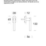 DK window handle made of stainless steel Czernica