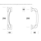 DK brass window handle with rosette lock Pirane