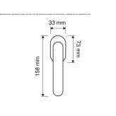 Aluminum window handle on the back plate Zimbor