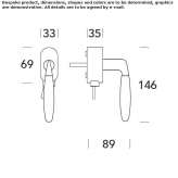 Door handle in die-cast aluminum Komarovo