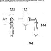 DK window handle made of brass Szentes