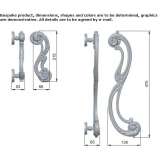 Door handle in chrome-plated brass Eagleby