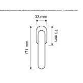 Window handle with steel screw latch on the back plate Peqin