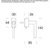 Classic brass handle for sliding windows Yondo