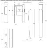 Stainless steel pulling handle Sinuapa