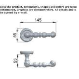 Stainless steel Cremone handle with lock Dikbiyik