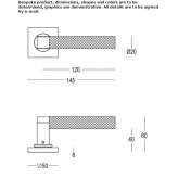 Stainless steel glass door handle with rosette Cesvaine