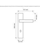 Stainless steel tilt and swivel handle on the back plate Omak