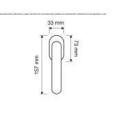 Stainless steel and wood lock Cesvaine