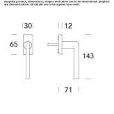 DK stainless steel window handle with lock Joure