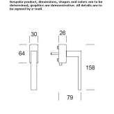 DK stainless steel window handle with lock Dikbiyik