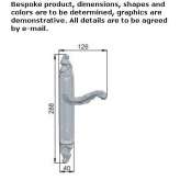 Chrome-plated brass door handle with Swarovski® crystals on the back plate Ocon