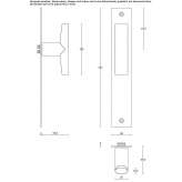 Brass handle on the back plate Punos