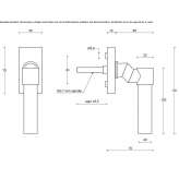 Brass handle on the back plate Pleguien