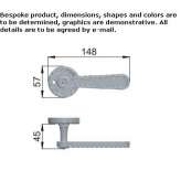 Recessed brass door handle Rannee