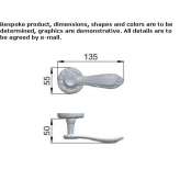 External stainless steel handle on the back plate Dikbiyik