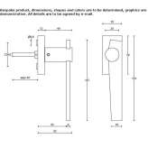 Brass handle on the back plate Novillas