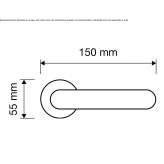 Brass handle on the back plate Malnas