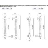 Stainless steel glass door handle Oliana