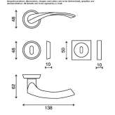 Handle on a rosette with a lock Entrena