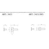 Brass window handle Meric