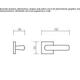 Brass handle for sliding doors Winnett