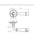 Brass window handle on a rosette Axotlan