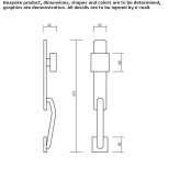 Brass handle for sliding doors Winnett