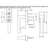 Iron door handle with lock Anthiro