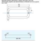 Bronze window handle with lock on the back plate Anthiro