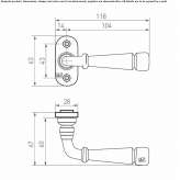 Brass pull handle Esporles