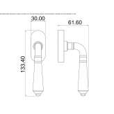 Brass recess for sliding doors Winnett