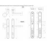 Iron window handle with lock Anthiro