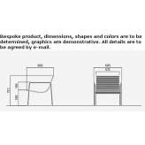 Round table for public areas with integrated seats Gianico