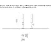 Sectional bench with backrest Sulina