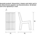 Hanging chair stand made of powder-coated steel Bauladu