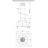 Electric post with base plate Karacay