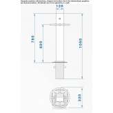 Removable pole with base Karacay